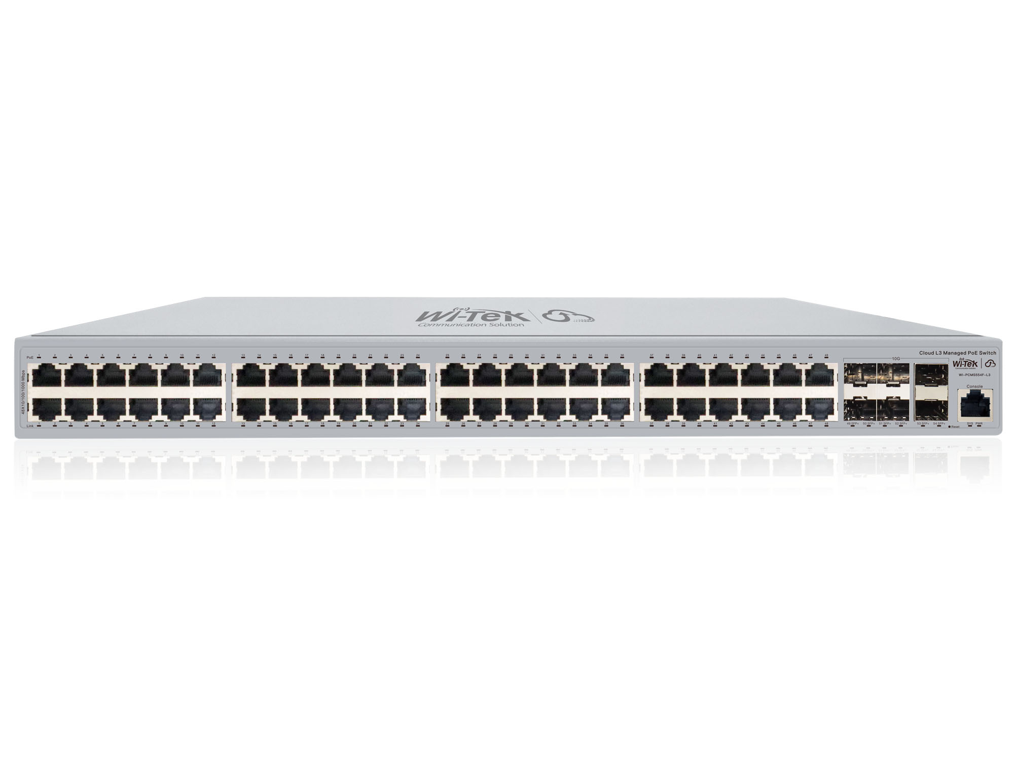 Управляемый L2/L3 коммутатор Wi-Tek WI-PCMS554F-L3 (v2)